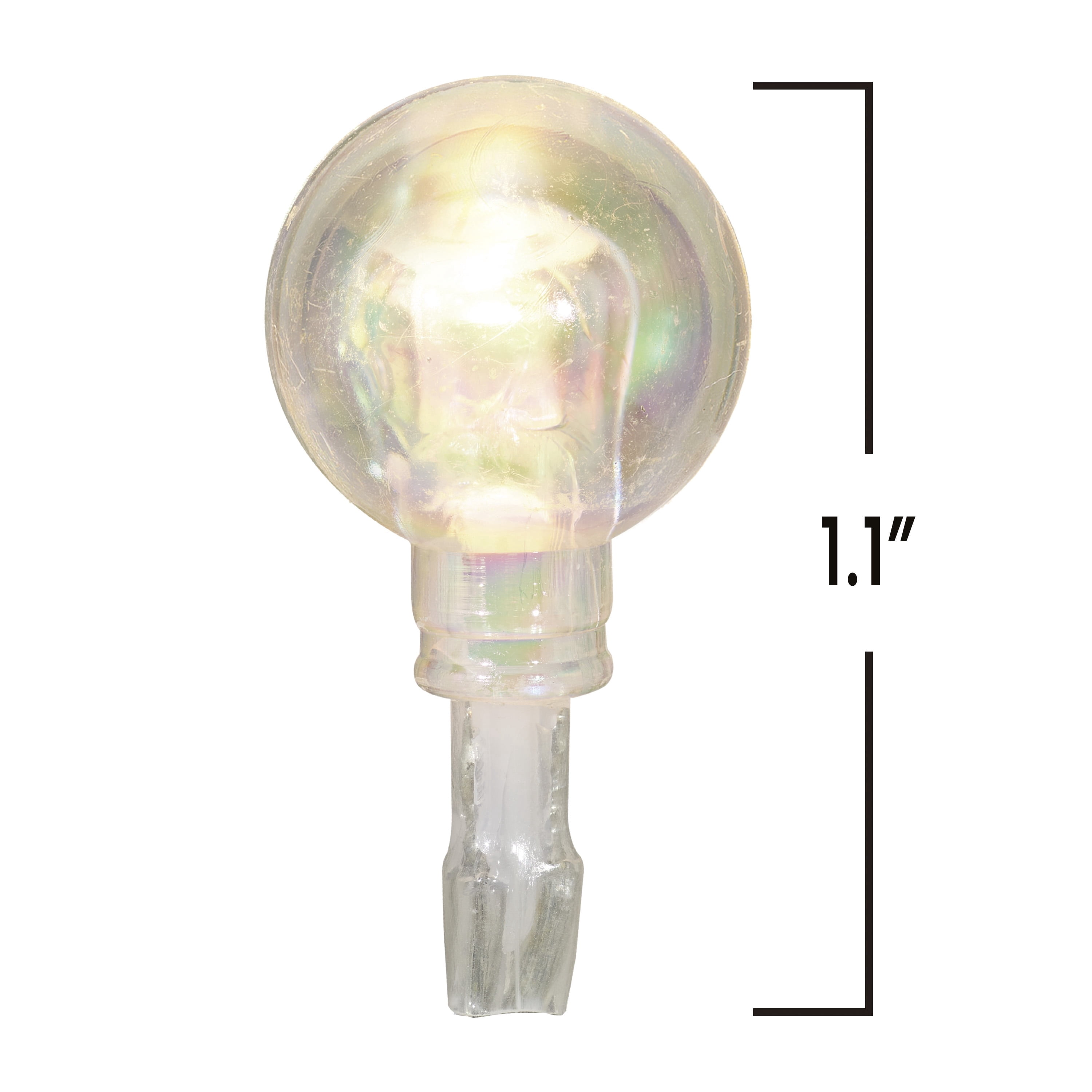 Indoor 20-Count Battery-Operated LED G15 Christmas String Lights, Warm White, Transparent Wire, 7.9', by Holiday Time