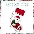thumbnail image 4 of Apeya Christmas Stocking with 3D Plush Fox Penguin Santa Reindeer Character Red Cuff for Fireplace Hanging Holiday Decor Family Gift Home Decoration, 4 of 4
