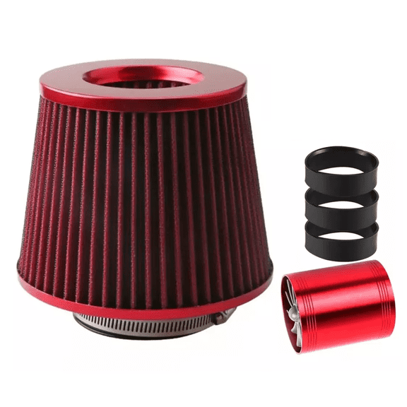 Filtro De Alto Flujo Universal Y Tornado Turbina Para Auto Rojo
