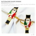 thumbnail image 2 of HAMPPLIES Nutcracker Napkin Rings 2Pcs Assorted Color for Event Organizers and Families, 2 of 8