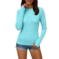 thumbnail image 2 of Long Sleeve Uv Protection Shirts Women UPF 50+ Sun Protection Shirts Workout Hiking Tops Workout Rash Guard for Active Wear, 2 of 4