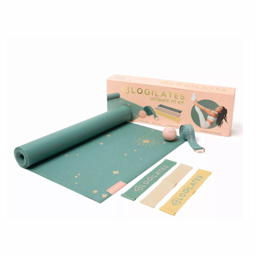 Blogilates Ultimate Fit Kit With Yoga Mat Strap Massage Ball & Resistance  Bands