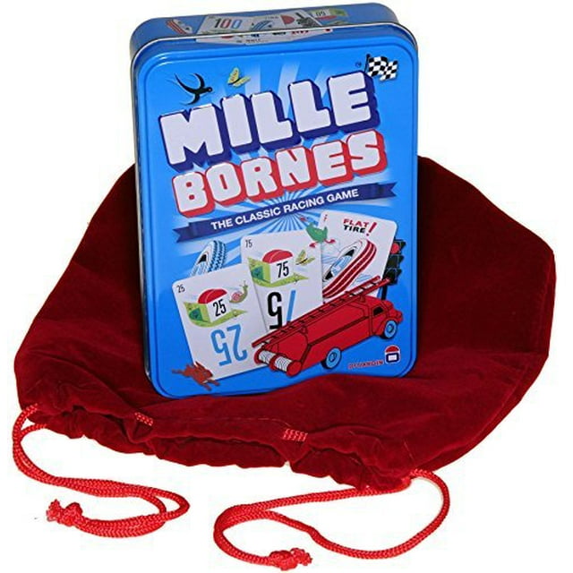 Jeu de Cartes Mille Portées en Étain Coloré _ Pochette à Cordon en Velours Rouge _ Articles Emballés