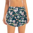 thumbnail image 4 of Lsque Lilies Flowers Printed Women's Running Shorts with Liner Pockets,Elastic Quick Dry Workout Athletic Gym Yoga Shorts,Womens High Waist Shorts-XX-Large, 4 of 9