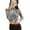 Zebra, variant on Women's Leopard Print Turtleneck Slim Long Sleeve Crop Top