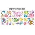 thumbnail image 2 of CoreLiving 96 Pcs Easter Window Stickers 6 Sheets, Reusable Double-Sided Gel Window Clings for Glass, Spring Bunny Rabbit Decorations for Home Office Living Room Window, 2 of 8
