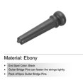 thumbnail image 3 of Uxcell Ebony Acoustic Guitar Bridge Pins Pegs, Guitar Bridge Pins for Folk Brass with Black Spot 6Pack, 3 of 5