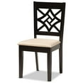 thumbnail image 3 of Baxton Studio Nicolette Modern and Contemporary Sand Fabric Upholstered and Dark Brown Finished Wood 5-Piece Dining Set, 3 of 7