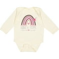 thumbnail image 3 of Inktastic Mimi and Pappy Love Me Rainbow Girls Long Sleeve Baby Bodysuit, 3 of 5