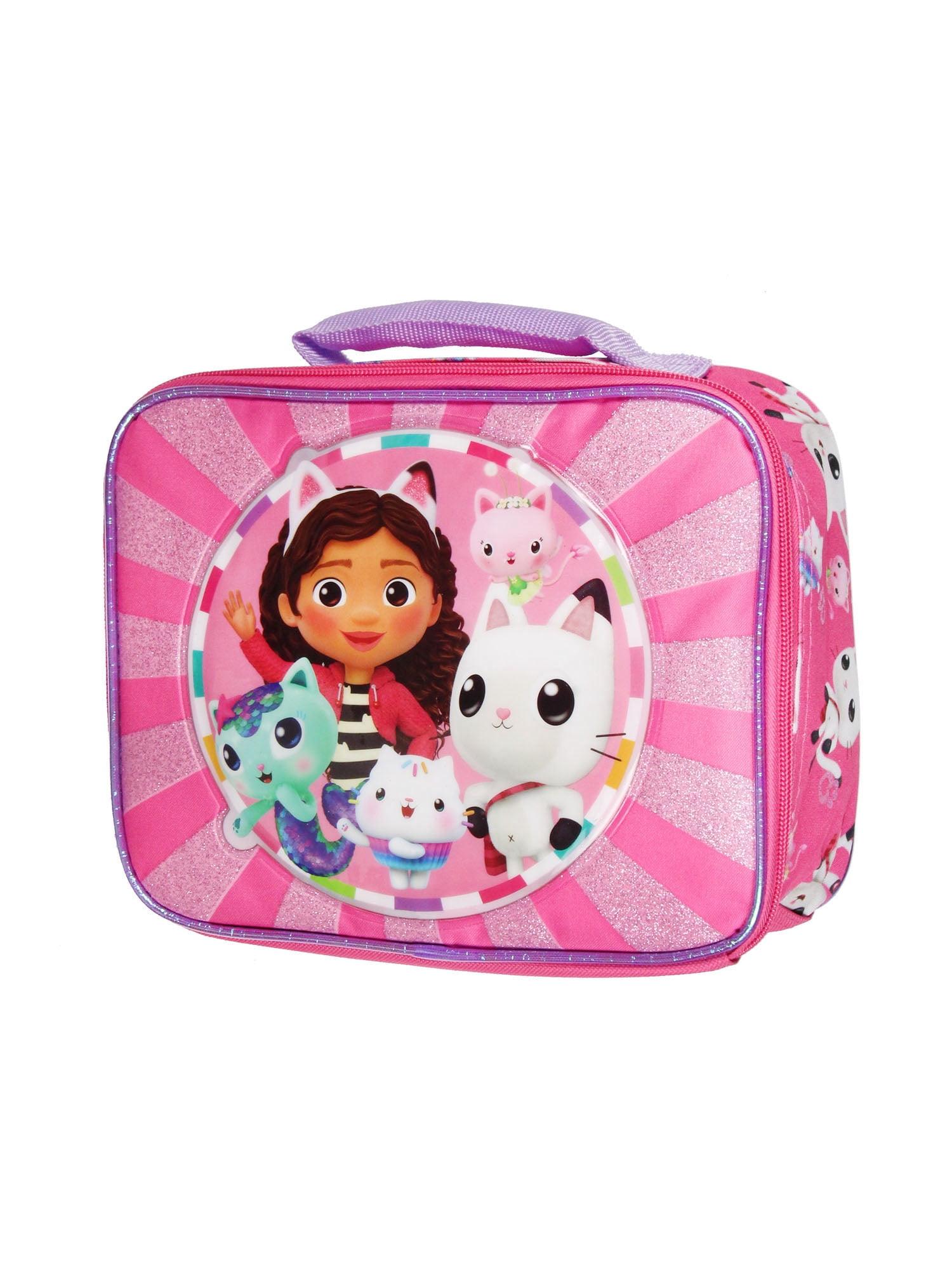 Gabby's Dollhouse Kids Lunch Box Pandy Paws and Kitty Friends Insulated Lunch Bag 10"