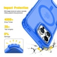 thumbnail image 4 of for iPhone 12 Pro / iPhone 12 6.1" Magnetic Case, Compatible with Mag-Safe, Shockproof Military-Grade Drop Protection, Yellowing Resistant, Magnetic Case with Detachable Side Key, Blue, 4 of 14