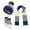 Blue, variant on Women&Men Autumn Winter Warm Wool Hat Scarf Gloves Slouchy Three Pieces Winter Snow Knit Cap Screen Mittens Scarves Sets Scarf Gloves Hat
