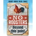 thumbnail image 4 of Metal Sign - No Roosters Beyond This Point - Durable Metal Sign - Use Indoor/Outdoor - Funny She Shed Decor and Girl Bathroom Sign (12" x 18"), 4 of 5