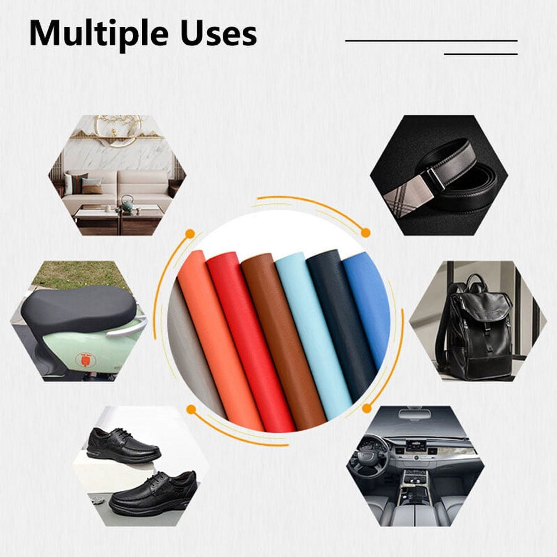 Shukii Leather Repair Tape Self Adhesive Repair Leather Patch Leather Patches For Furniture Leather Repair Patch For Car Seats,Cabinets,Handbags Grey,100*69cm