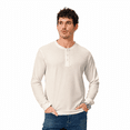 thumbnail image 5 of YeneSen Men's Long Sleeve Henley Shirt, 3-Button Stretch Casual T-Shirt, Lightweight Soft Pullover Top for Everyday Wear, Work, Travel and Layering, 5 of 6