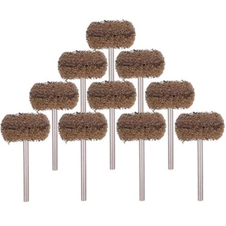 

10Pcs Abrasive Wheels 22mm Wear Resistant Buffing Wheel 3mm Shank T Shape Polishing Wheel Assortment Rotary Tool Accessories for Deburring Polishing Grinding