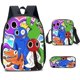 thumbnail image 1 of New Arrival Anime Backpack Cartoon Print Rainbow Friend Primary School Student 5-piece Backpack Shoulder Bag Pencil Case, 1 of 1