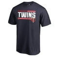 thumbnail image 2 of Men's Navy Minnesota Twins Onside Stripe T-Shirt, 2 of 3