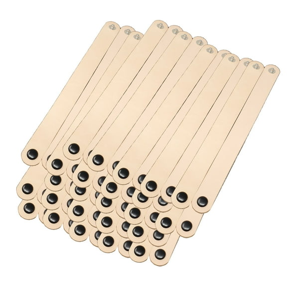 50 Pack Leather Bracelets 3-4 Inch - Bulk Sale Vegetable Tanned Leather BraceltsTooling Ready-made in USA by Pitka Leather