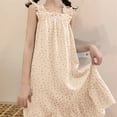 thumbnail image 5 of ZyeKqe Nightgowns for Women Sleeveless Sleep Shirt Square Neck Tank Night Gown Floral Print Ruffle Hem Night Shirt Soft Sleep Dress, 5 of 8