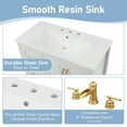 thumbnail image 5 of DTTRA 36" Freestanding Bathroom Vanity with Resin Sink, 2 Doors and 4 Drawers, Black, 5 of 8