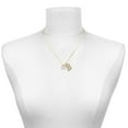 thumbnail image 2 of Delight Jewelry Silver-tone 5 K Run - Large Goldtone Crystal Initial - B - Charm Necklace, 17.5"+2", 2 of 4
