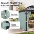 thumbnail image 5 of Snubbull Outdoor Privacy Curtains for 10x13ft Gazebo, 4 Panels Waterproof Sidewalls with Zippers & Tiebacks, Replacement Curtains for Patio Canopy, Calcite Blue, Only Curtain, 5 of 11