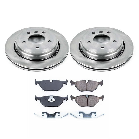 Ultimate Brakes Rear Semi-Metallic Brake Pad and Rotor Kit with Hardware WM80411