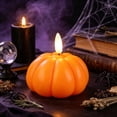 thumbnail image 6 of Pumpkin LED Candle Lights – Flameless Flickering Warm Glow, Battery Operated Halloween Night Light Decor for Table Mantel Shelf, 6 of 6