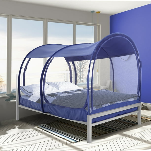 Alvantor Bed Tent Pop Up Mosquito Net Full Size Navy Color