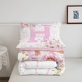 thumbnail image 5 of Erosebridal Initial Letter H Bedding Sets Twin with Comforter, Romantic Rose Duvet Insert, Girly Fairy Decor, Reversible 2 Pieces, 5 of 8