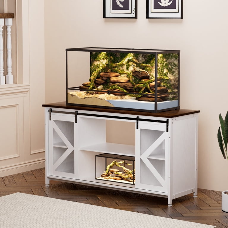 80 Gallon Aquarium Stand with Cabinet for Fish Tank Accessories