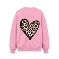 thumbnail image 7 of Rrxhxhs Girls Sweatshirt Leopard Heart Print Crew Neck Long Sleeve Loose Casual Pullover Top, 7 of 7