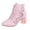A-Pink, variant on Women's Slingback Stiletto High Heels Pointed Toe Slip On Pumps Shoes Ankle Strap Leather Backless Dress Heeled Sandals for Work Blue Size 7.5
