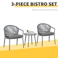 thumbnail image 4 of Outsunny 3-Piece Rattan Bistro Set, Garden Seating Group, 4 of 10