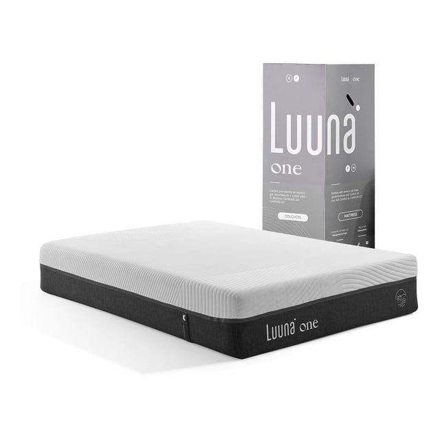 Colchón Luuna One Memory Foam Individual Hecho En México Color Blanco