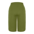 thumbnail image 7 of VV AVEORS Capri Pants For Women Split Side High Waist Casual Athletic Knee Length Summer Pants Casual Sweatpants With Pockets Green L, 7 of 7