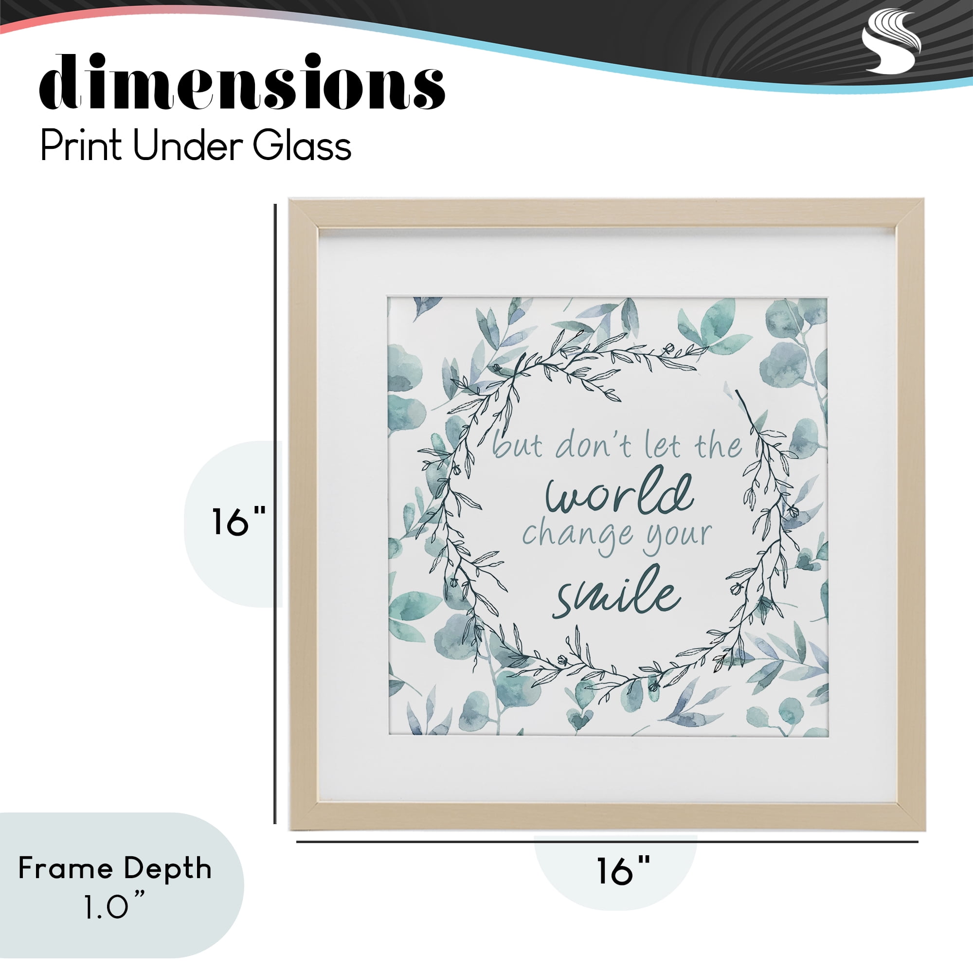 Stupell Industries Don't Let The World Change Birch Framed Print Under Glass, design by Kim Allen