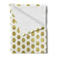 thumbnail image 2 of Polka Dots Soft Flannel Fleece Throw Blanket, Traditional Wide Spared Polka Dotted Spotted and Stained Pattern, Cozy Plush for Indoor and Outdoor Use, 70" x 90", Pale Coffee and White, by Ambesonne, 2 of 5