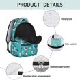 thumbnail image 4 of Husky and Coffee Blue Pattern Backpack for School, Cute School Bag with Adjustable Shoulder Straps and Padded Back, 15.3"x11"x7.1", 4 of 5