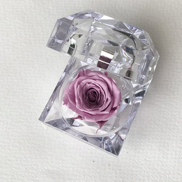 Mini rosa preservada Mina’an-flor eterna color Lilac en cajita de regalo