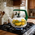 thumbnail image 5 of STPgoods Juicy Lemons Enamel Kettle 2.3 Qt (2.2 L) Enameled Aluminum Stovetop Kettle Vintage Teapot for Stove Top, Yellow, 5 of 5