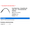 thumbnail image 2 of Front Brake Hose - Compatible with 1968, 1971 - 1978 Chevy K20 Suburban 1972 1973 1974 1975 1976 1977, 2 of 2