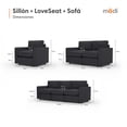 thumbnail image 2 of Set 3 piezas Adapti Sala + Sillón Seccional Modular + Love Seat Gris Carbón, 2 of 9