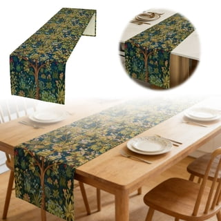 Nappe Chinoise Multicolore – Petits Personnages – Largeur 130 Cm – Soie Ou Polyester