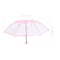 thumbnail image 4 of UPGRATOR Clear Wedding Umbrellas Pink Plastic 1Set Sun Protection Sunny Weather Friends, 4 of 5