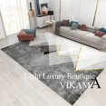 thumbnail image 4 of VIKAMA - Alfombra geométrica de lujo de terciopelo de cristal, ligera, para dormitorio, mesita de noche, sala de estar, sofá, antideslizante, resistente a la suciedad, lavable, 4 of 5