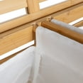 thumbnail image 6 of Household Essentials Bamboo and Cotton Double Laundry Sorter with Lid and Removable Cotton Bags, Natural, 6 of 11