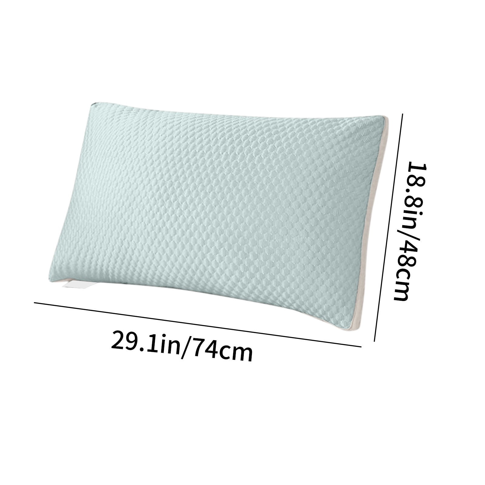EazyTech Breathable Queen Cooling Pillow for Summer, Silk Pillow for Neck Head Support ,Adjustable Cervical Pillow with Removable Cover, 20x30 Inches Blue