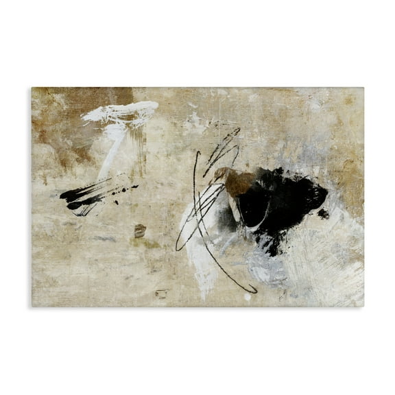 Stupell Industries Rustic Scribble Abstraction Abstract Painting Gallery Wrapped Canvas Art Print Wall Art, 24 x 16